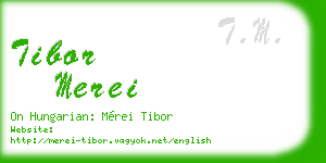 tibor merei business card